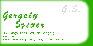 gergely sziver business card